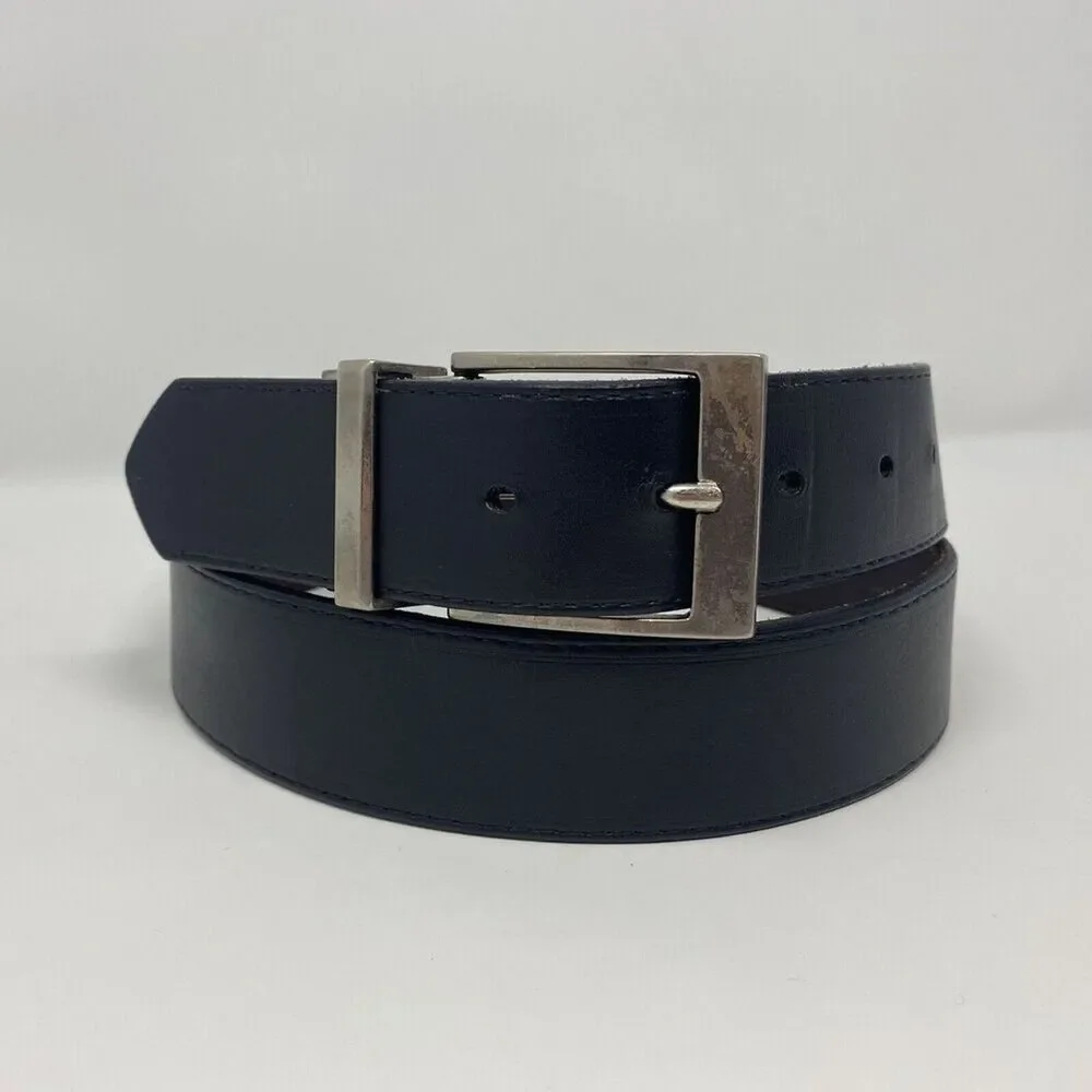 LEVI’S Signature Men’s 40 Reversible Casual Belt Black Dark Brown Bonded Leather